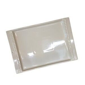 Nora Fleming Stoneware Pearl Dot Rectangular White Platter 13x9" Pre-Owned